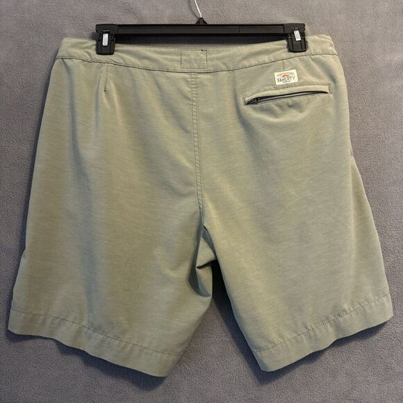 Faherty All Day Shorts Chino Drawstring Waist Casual Mens Size 36 Olive Green - Picture 2 of 13